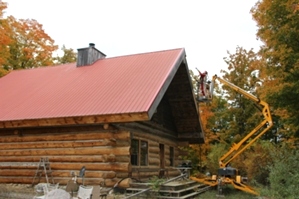 Log Cabin Restoration | Log Cabin Media Blasting by the LogDocotors.